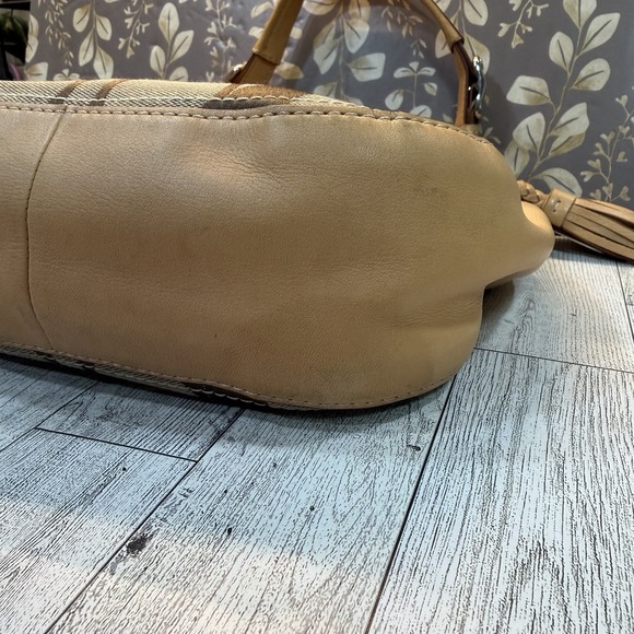 Coach Willis Brown Signature Canvas Tan Leather 70th Anniversary Crossbody Bag - Picture 10 of 16